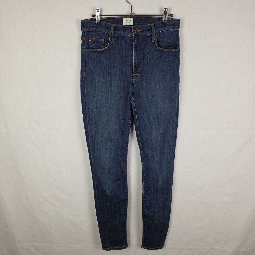 Hudson Womens High Rise Skinny Jeans Dark Wash Indigo Blue Made in USA Size 29